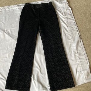 Zanella womens velvet print slacks trousers size 10